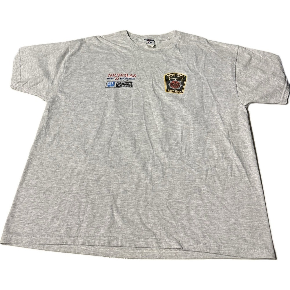 Vintage‎ Y2K 2000 Pennsylvania State Police Camp Cadet T-Shirt Men's 2XL